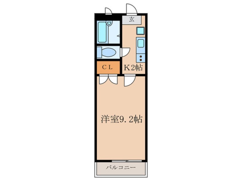 間取図 アンプル－ル　ブワ　吉根