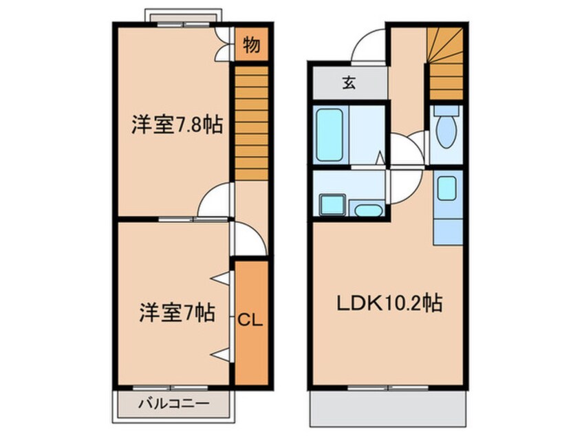 間取図 ＤＵＰＬＥＸ　ＥＸＣＥ　Ｂ棟