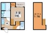 ディアコート鶴里 1Kの間取り