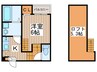 ディアコート鶴里 1Kの間取り