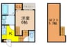 ディアコート鶴里 1Kの間取り