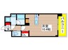 メルカーサ泉 1Rの間取り
