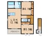 サンシャインヒルズ 2LDKの間取り