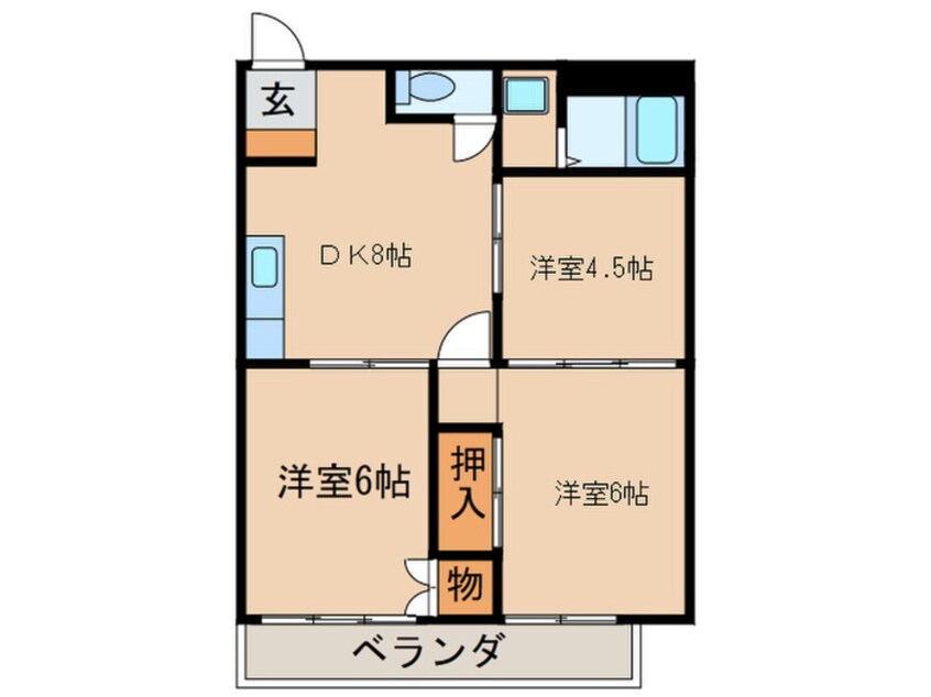 間取図 シティハイツ服部