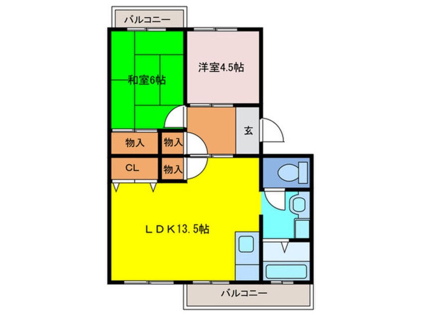 間取図 コーポ末広