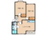 ル－ラル宮前Ｄ棟 2LDKの間取り