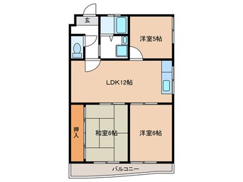 間取図 エ－デル小賀須