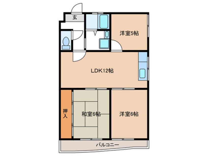 間取図 エ－デル小賀須