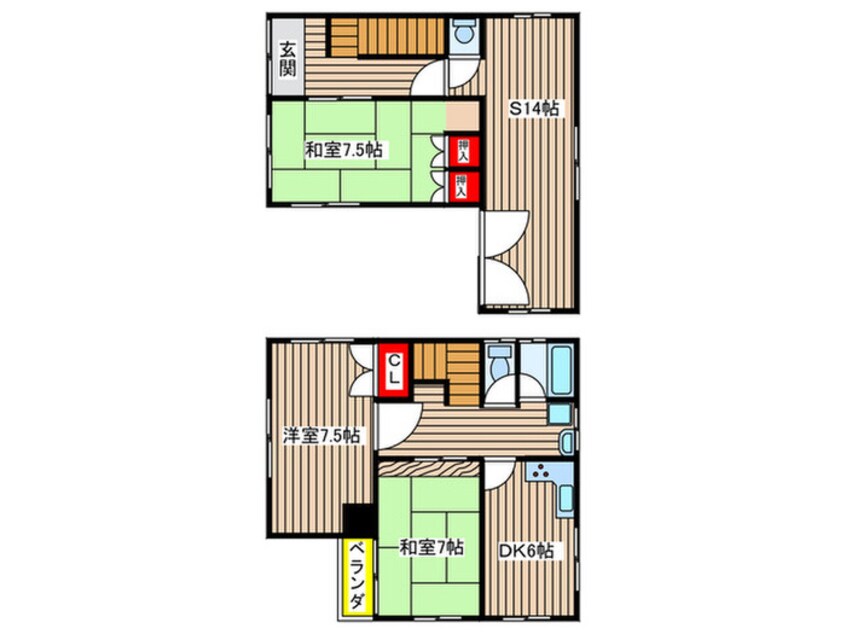 間取図 浦里町貸家