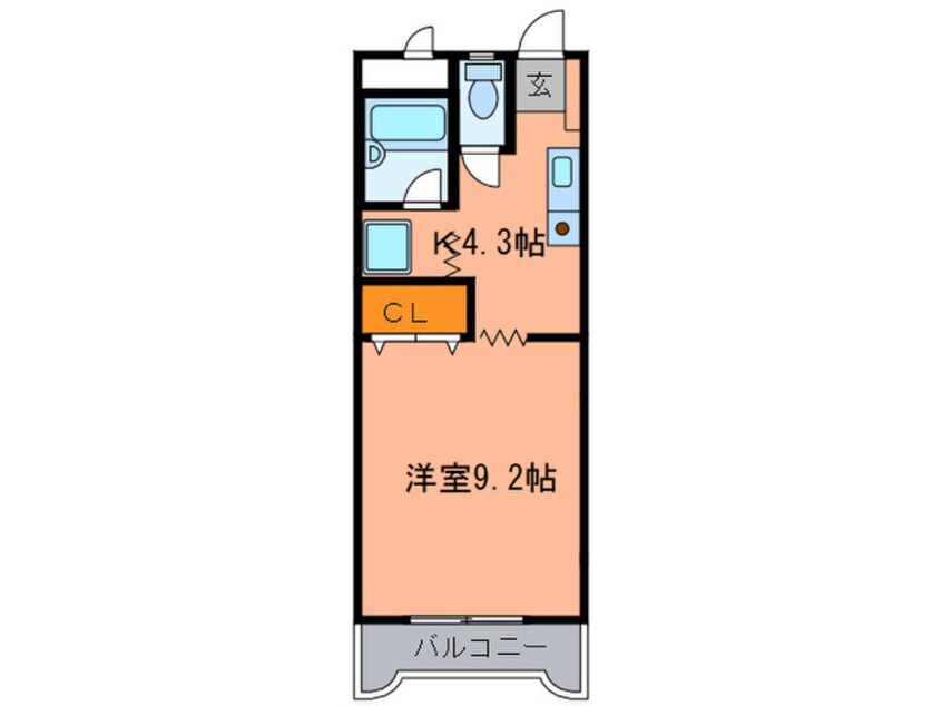 間取図 ディアコ－ト美濃喜