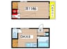 スクエアＫ２ 1DKの間取り