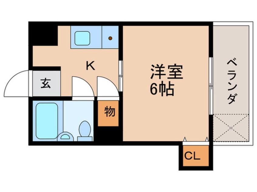 間取図 タケセイハイツ内田橋