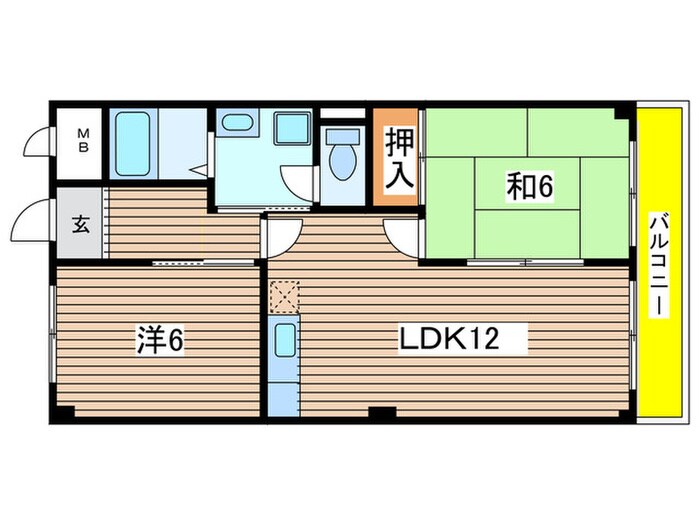 間取り図 グランヒルズ横吹Ａ