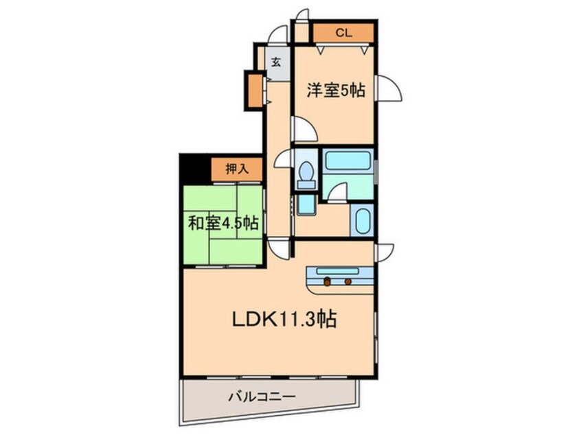 間取図 アピエス露橋