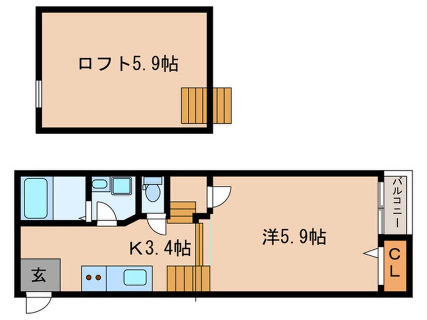 間取図 Creo志賀本通