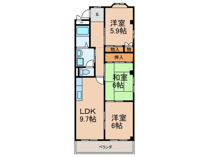 間取図 キャッスルヒルズ