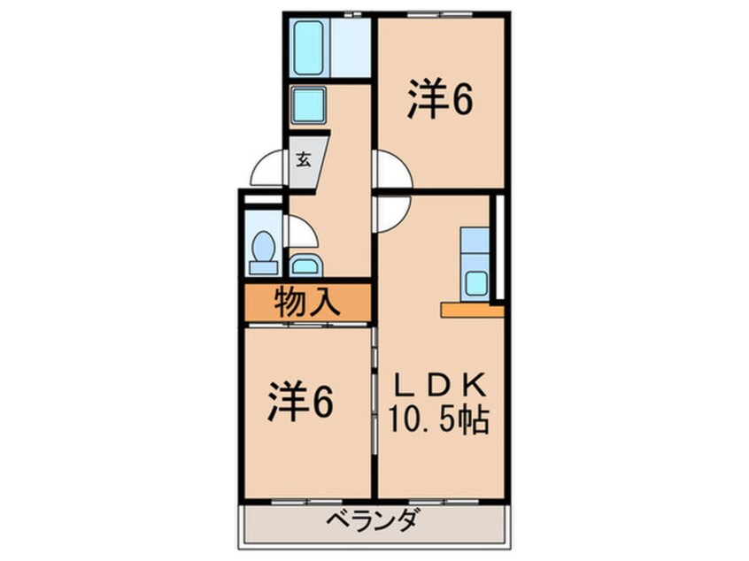 間取図 ピアネ－ズ上社２棟