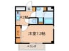 Ａｎｎｅｘ　Ｈｉｒａｉ 1Kの間取り