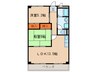 ルミエ－ル松河戸 2LDKの間取り