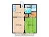 グリーンコーポ 2DKの間取り