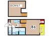 メゾン・ド・クレイン 1Kの間取り