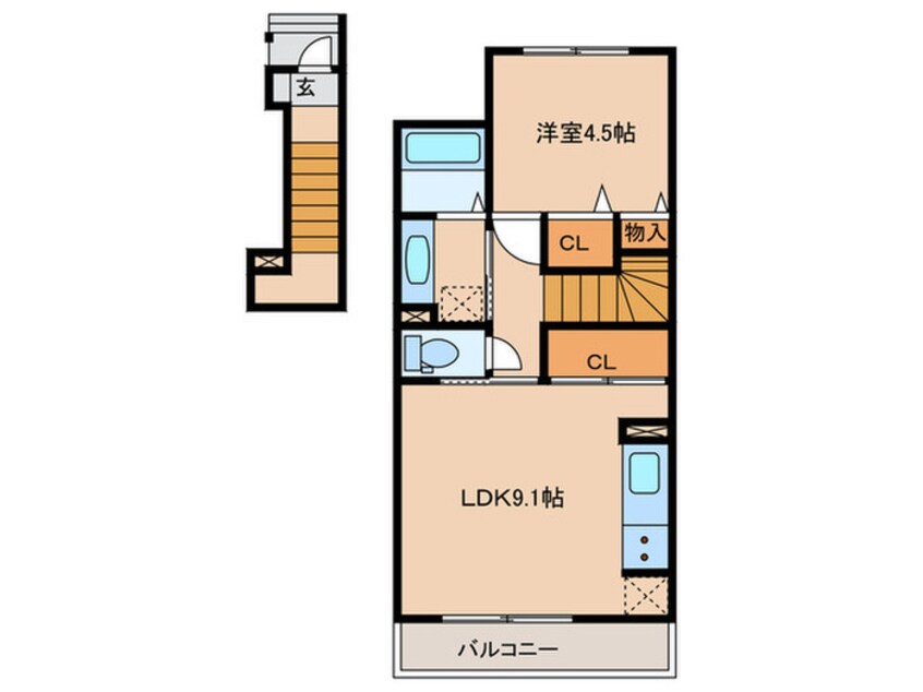 間取図 Ｓｈａｌｏｍ芦池