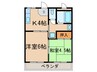 サクラハイツ 2Kの間取り