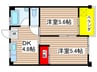 平子橋マンション 2DKの間取り