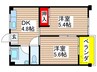 平子橋マンション 2DKの間取り