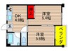 平子橋マンション 2DKの間取り