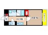 メイプル高横須賀 1Kの間取り