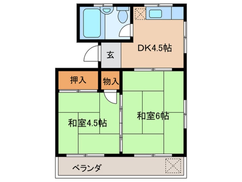 間取図 宏陽ハイツ(3B)