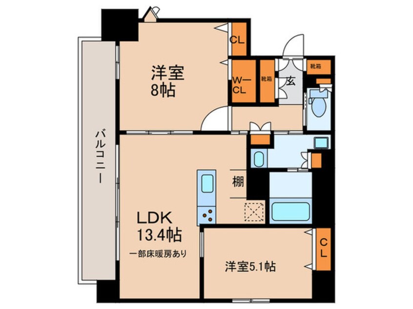 間取図 アヴァンセテラス白壁