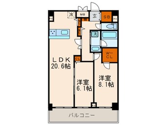 間取図 グランルクレ新栄イースト