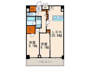 間取図 グランルクレ新栄イースト