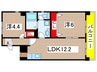メゾン野並 2LDKの間取り