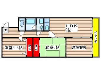 間取図 ｽｶｲｶﾞ-ﾃﾞﾝ兜山