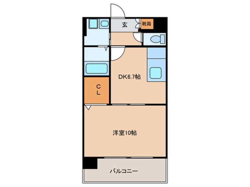 間取図 オレンジ　スクエア