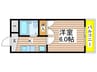 ハイネス西高蔵 1Kの間取り