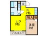 STARIA 1LDKの間取り