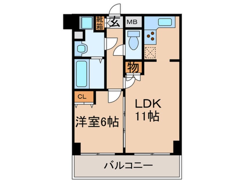 間取図 ﾌﾟﾚｻﾝｽ鶴舞ｸﾞﾘｰﾝﾊﾟｰｸ(1402)