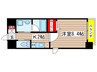 ウルフィエスタ桜山 1Kの間取り