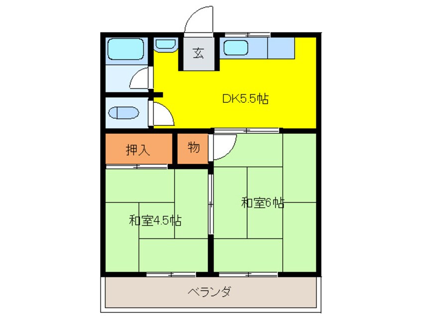 間取図 たつみ荘