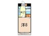 クレア－ル市川 1Kの間取り