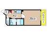 ＫマンションつるまいⅡ 1Kの間取り
