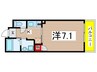 ＫマンションつるまいⅡ 1Kの間取り