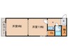 東和ﾏﾝｼｮﾝ広小路 2Kの間取り