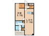 御棚町Ｈｉｌｌｓ 1LDKの間取り