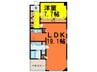 御棚町Ｈｉｌｌｓ 1LDKの間取り