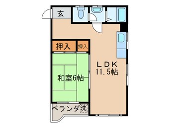 間取図 シャトル西野